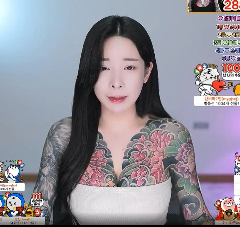 전신문신 아프리카 여캠