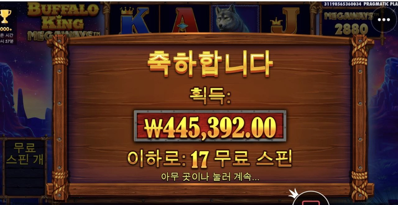 믿었다 버팔로 메가웨이즈 역시!