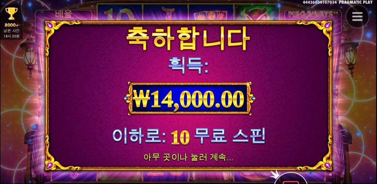 마담 8배 10스핀이면 무난했는데