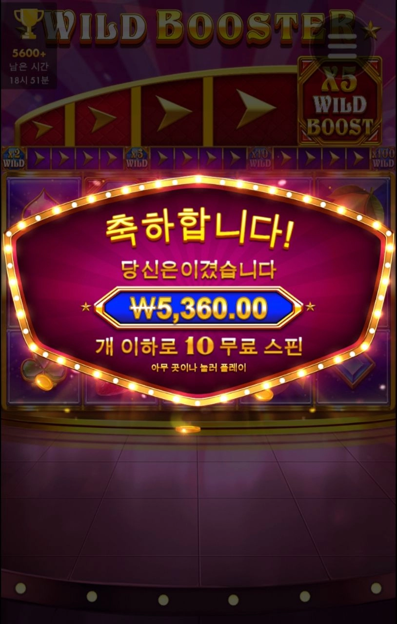 와일드 부스트 100배수는 언재쯤