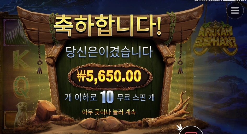 뿔없는 야생코끼리는