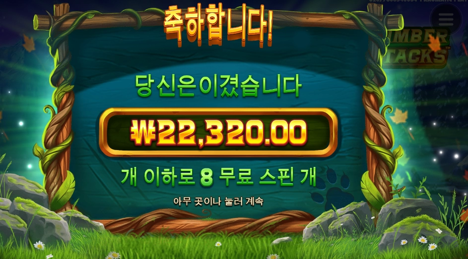 팀버 8스핀 후기