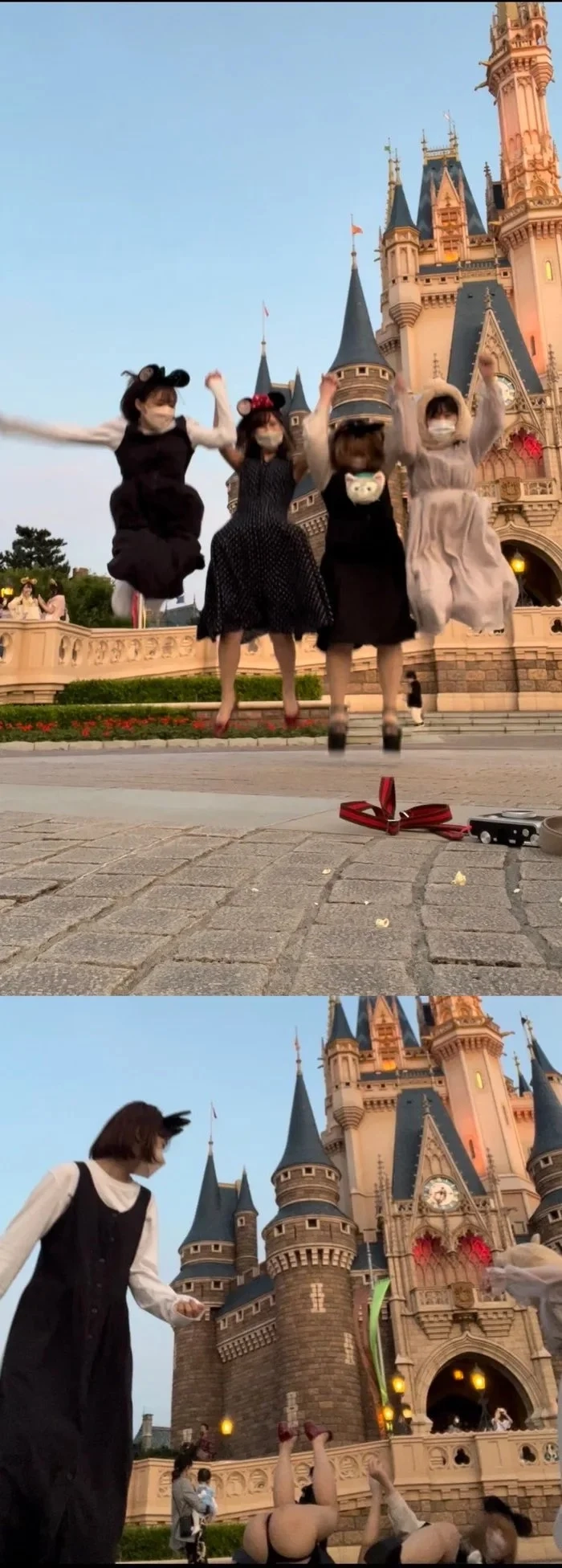 단체로 점프한 여자들 대참사