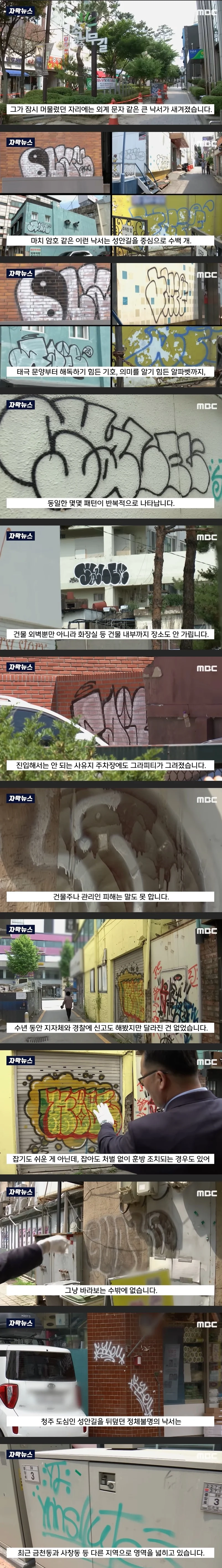 심각하게 늘어나고 있다는 길거리 그래비티 낙서