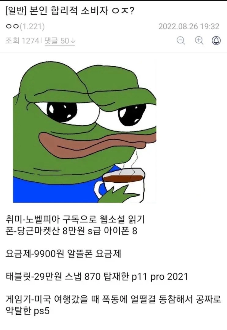 한 디씨인의 합리적인 소비생활