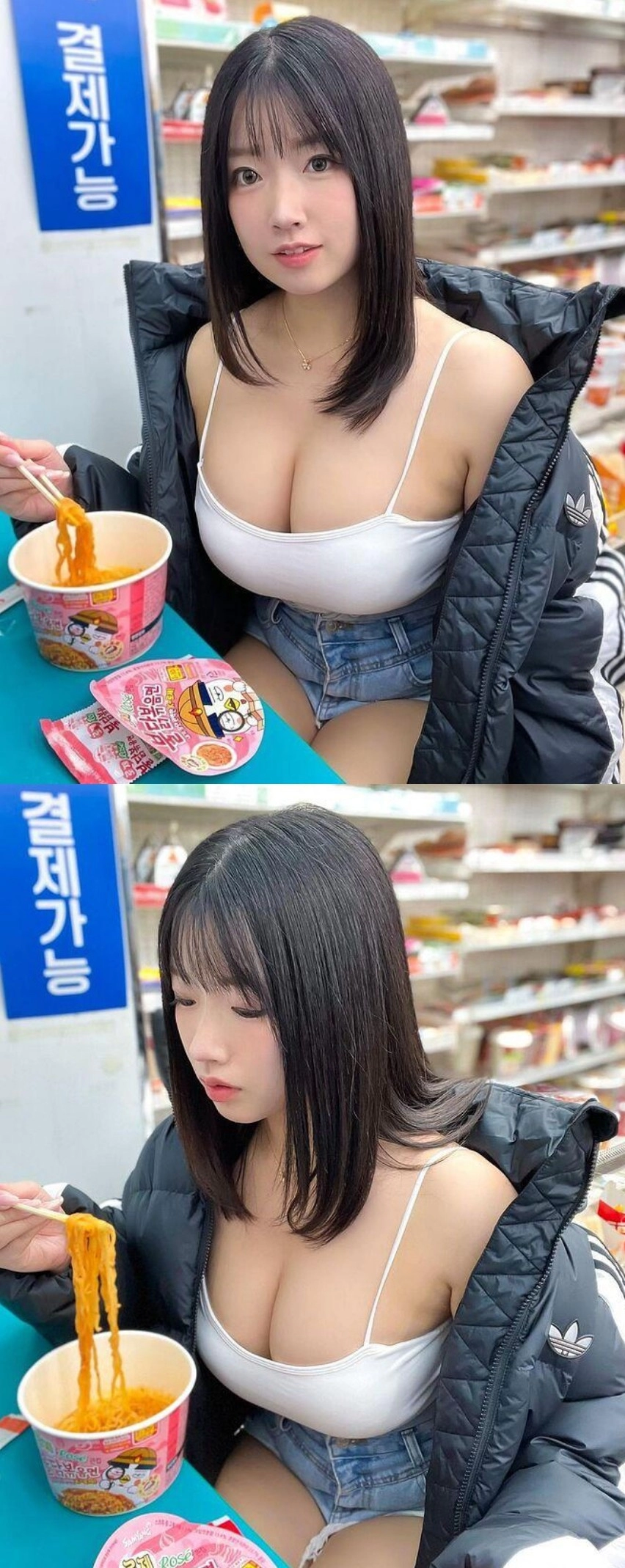 한국와서 불닭 먹는 일본 노출녀