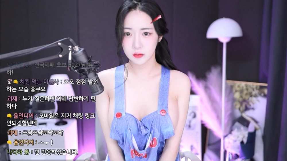 보기좋은 노브라 청멜빵