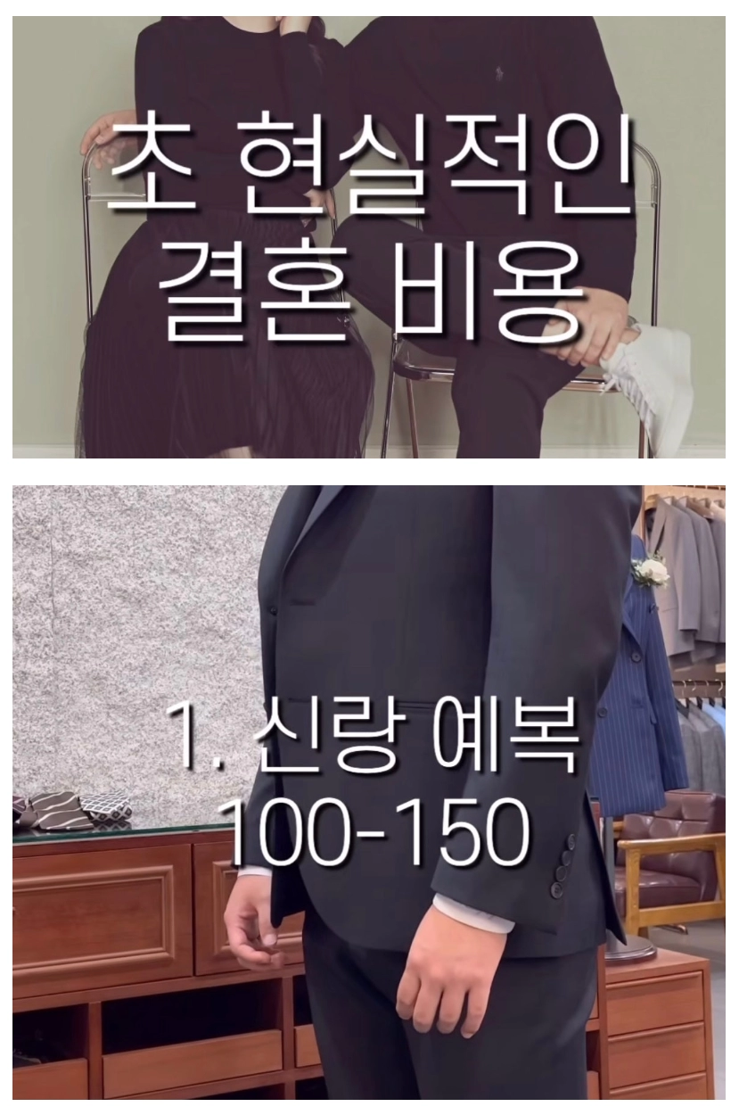 지극히 현실적이라는 결혼 비용
