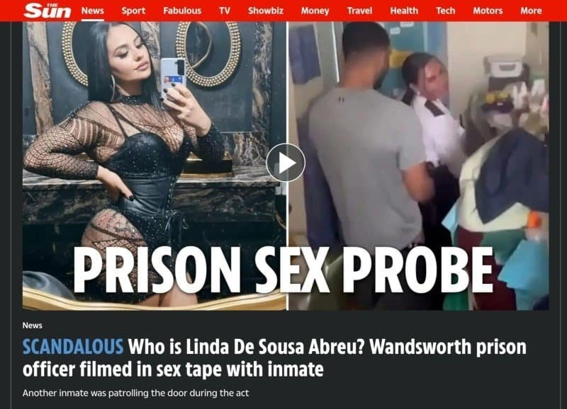 감옥에서 수감자와 야스하다 딱걸린 여자 교도관