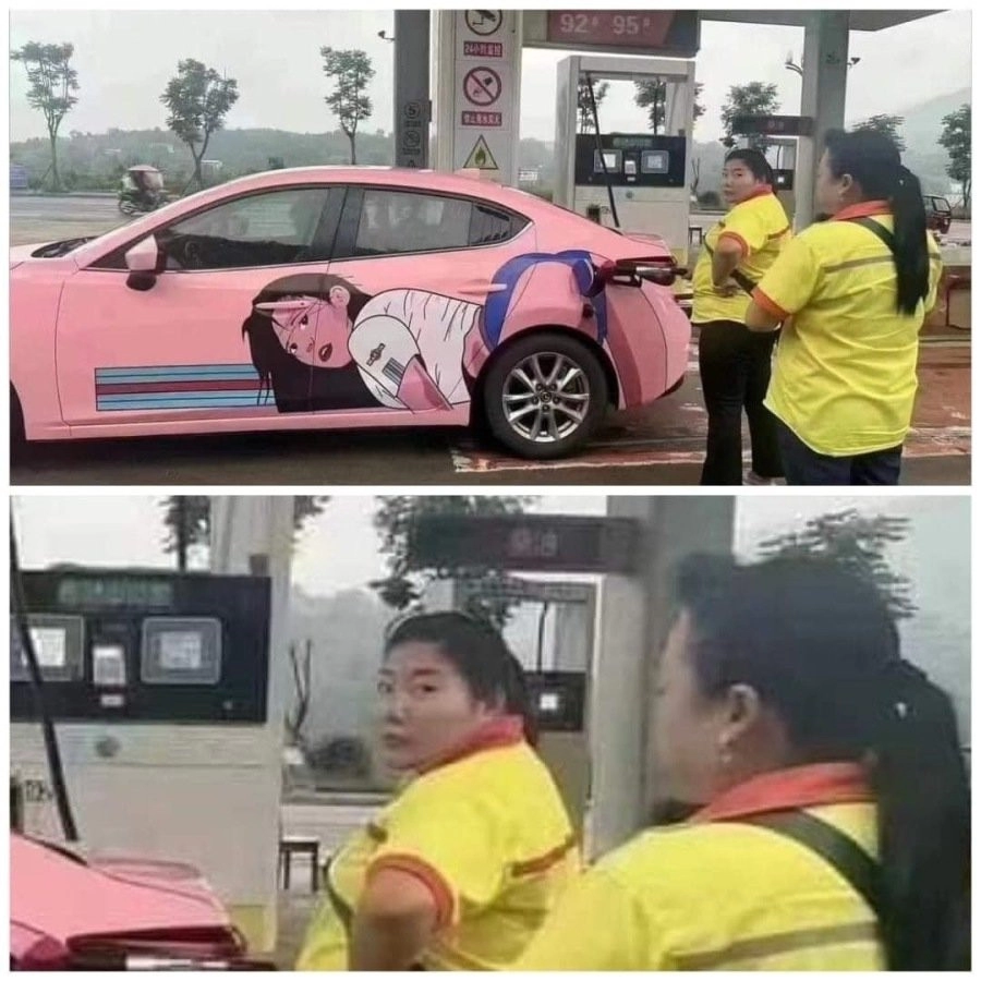 눈빛으로 쌍욕 박는듯한 주유소 여직원