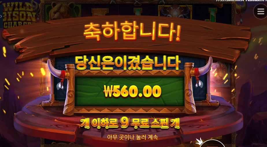 와일드 바이슨 2콩 배팅