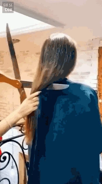 한번에 단발 만드는 방법.