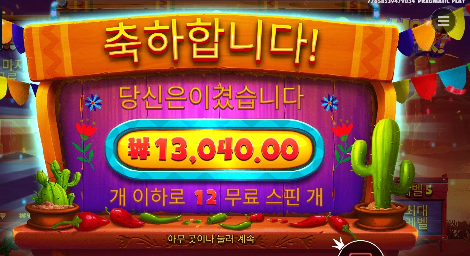 핫 페퍼 12스핀 체험