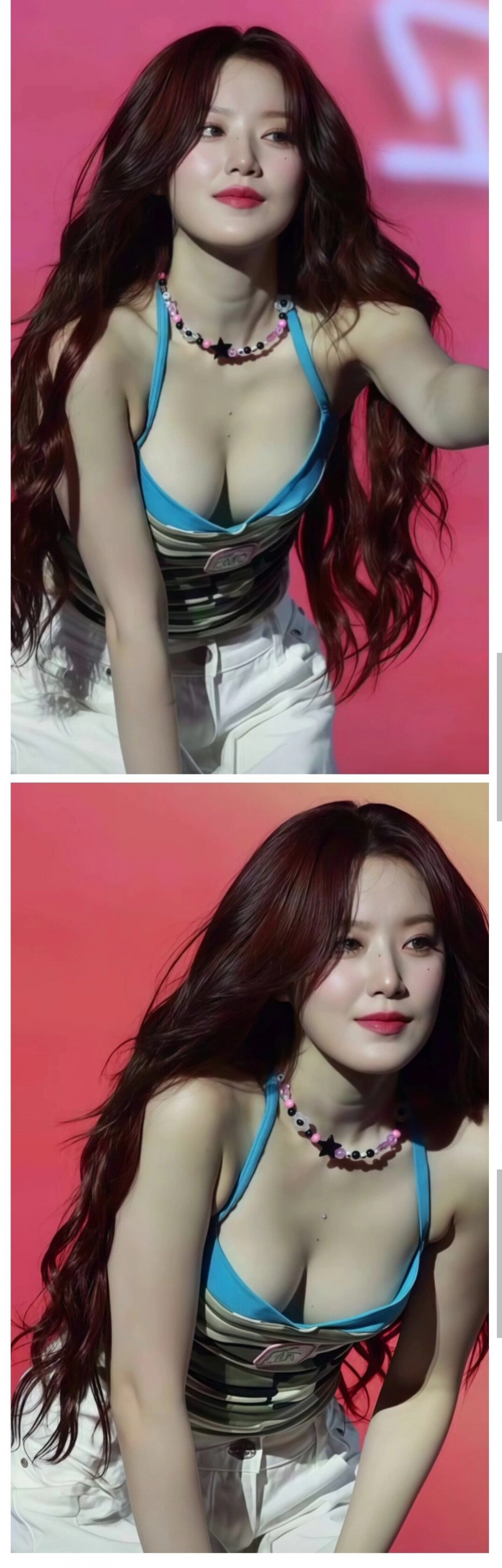 가슴골 절대 안가리는 (여자)아이들 슈화 꼭노