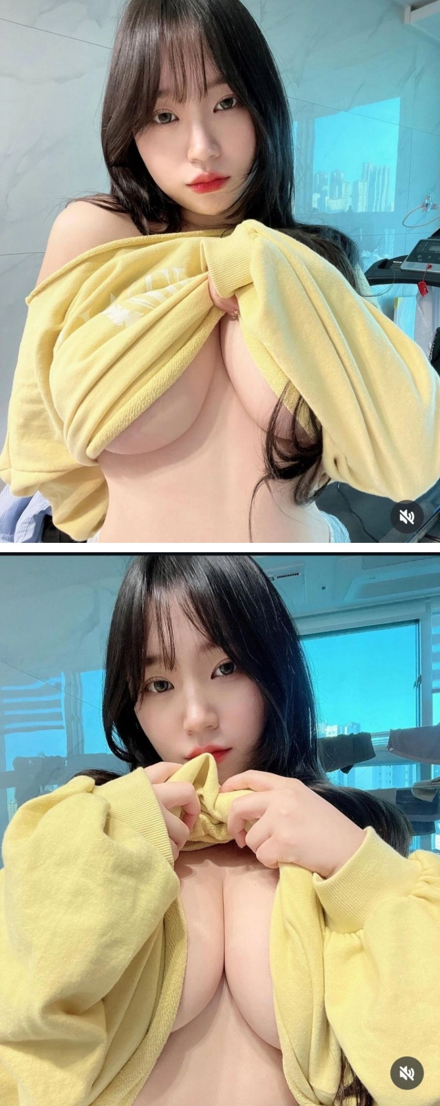 언더붑 보여주는 묵직 거유 처자 ㄷㄷ