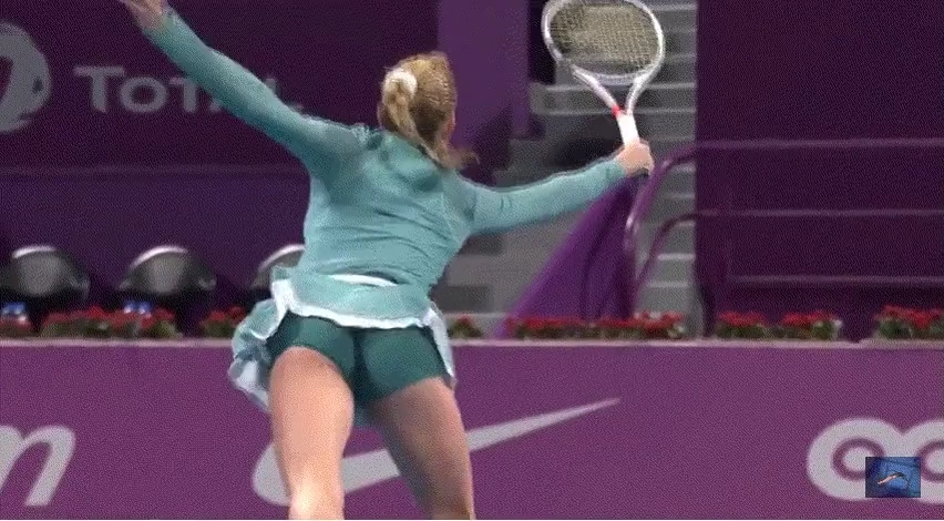 테니스 치마속 도드라진 엉덩이