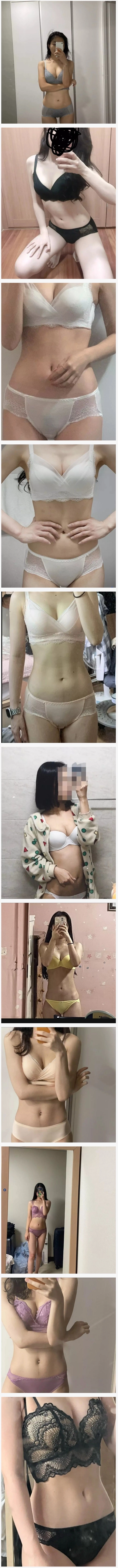 털자국 보이는 현실적인 속옷 리뷰녀들 가슴 몸매