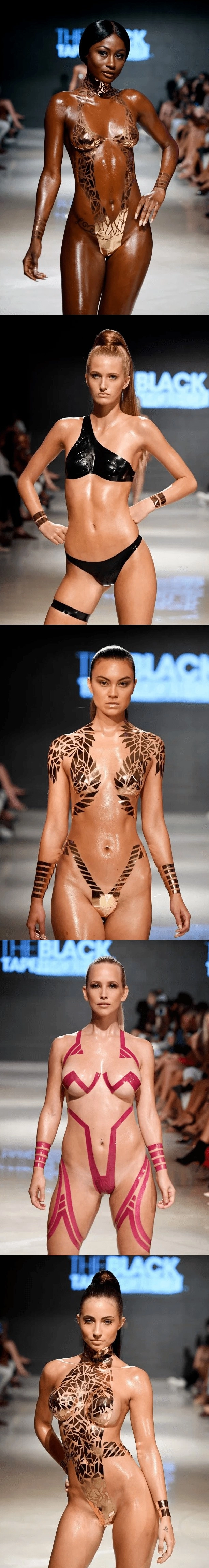 ㅂㅈ왁싱한 모델만 가능 테이프로 만든 비키니