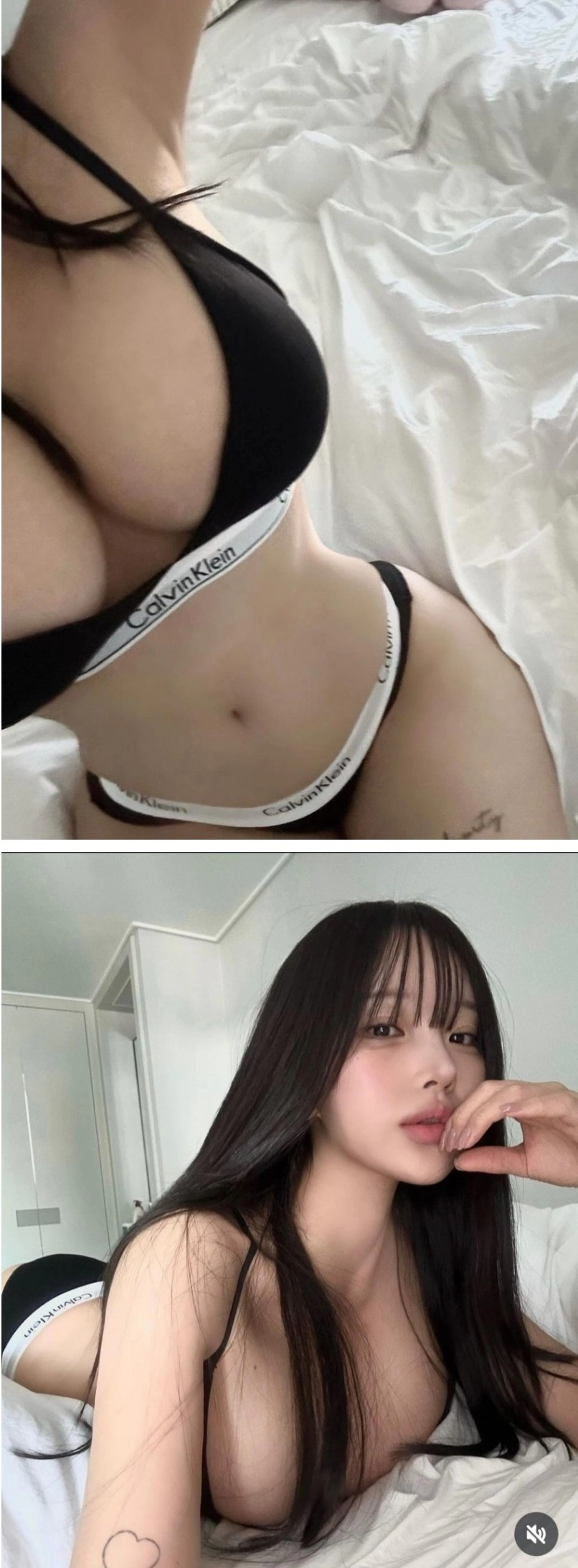 2024 CK 검정 속옷녀 묵직 가슴골 노출