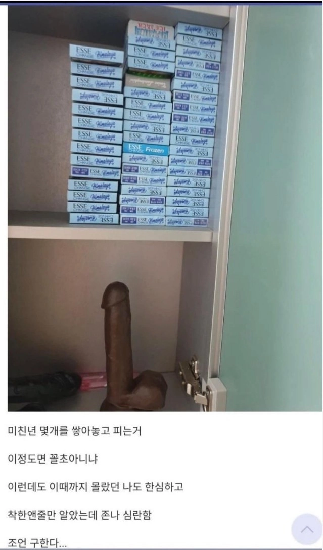 여동생 방에서 담배 발견한 오빠
