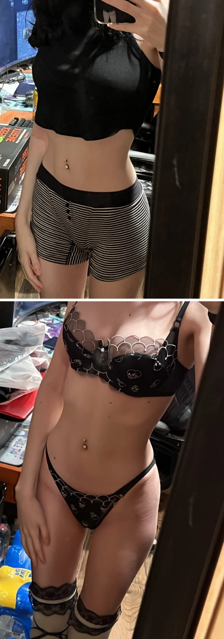 여자력 넘치는 슬렌더녀 벗기 전&후