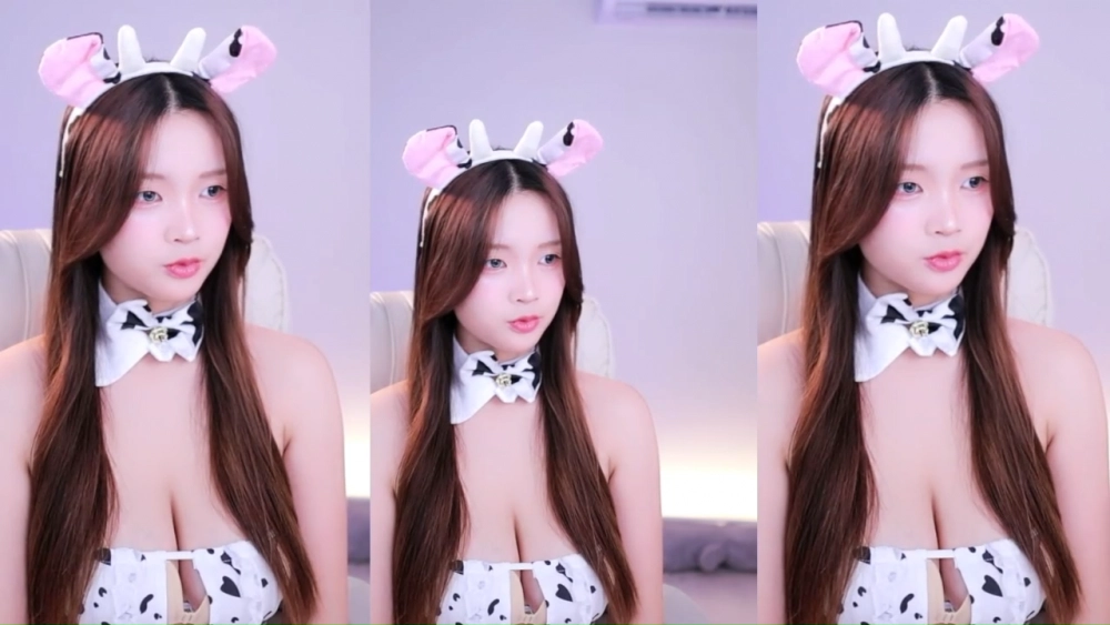 인간 젖소 그 자체로 분장한 세림잉 육덕진 가슴골