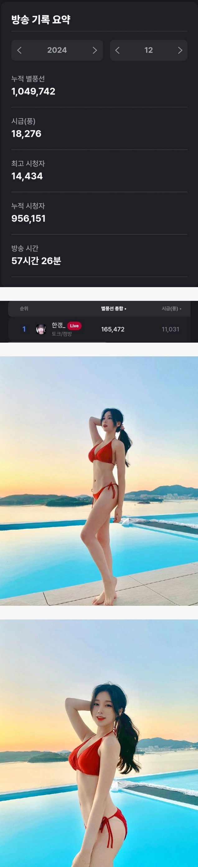 숲으로 이적한 한갱 별풍 수입 근황 + 비키니 짤 후방주의