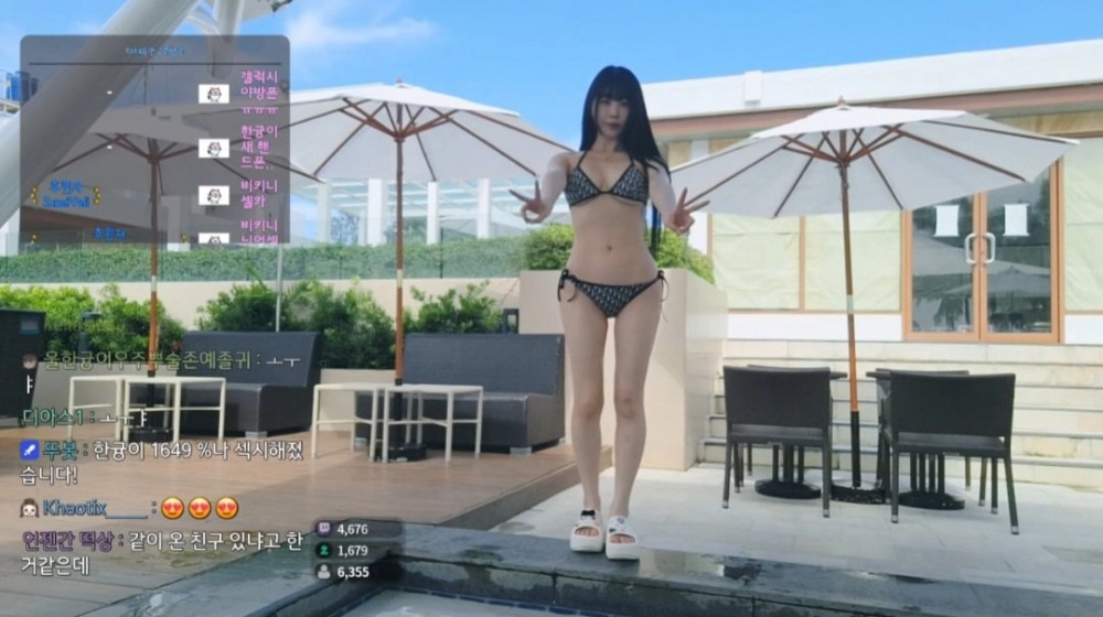 한갱 야방 끈 비키니 T백 몸매 감상짤