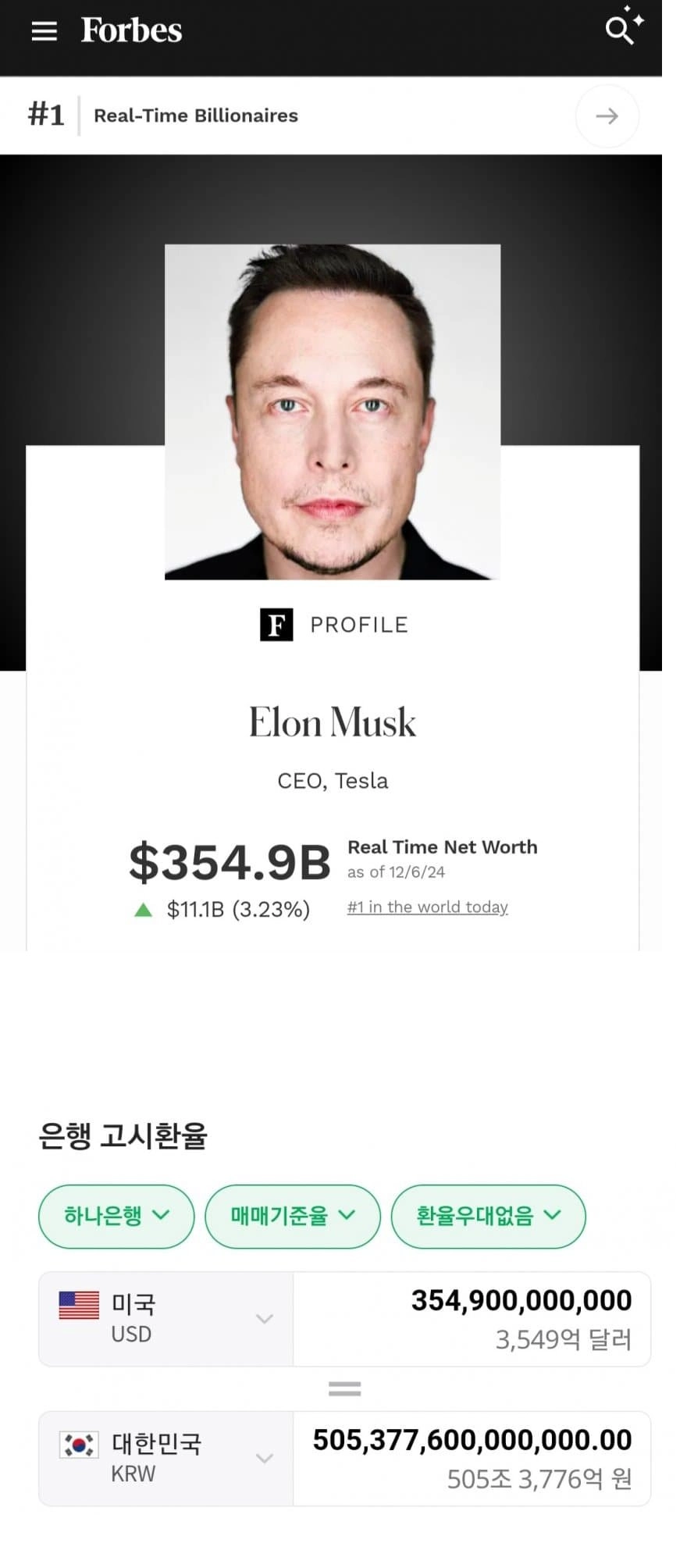 일론 머스크 재산 500조 돌파