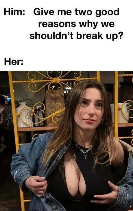 자신과 헤어지지 않을 이유를 명확히 거유 여친 미드 자랑