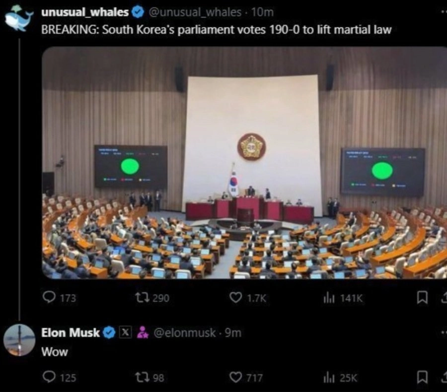 일론 머스크도 놀라 자빠진 한국 상황