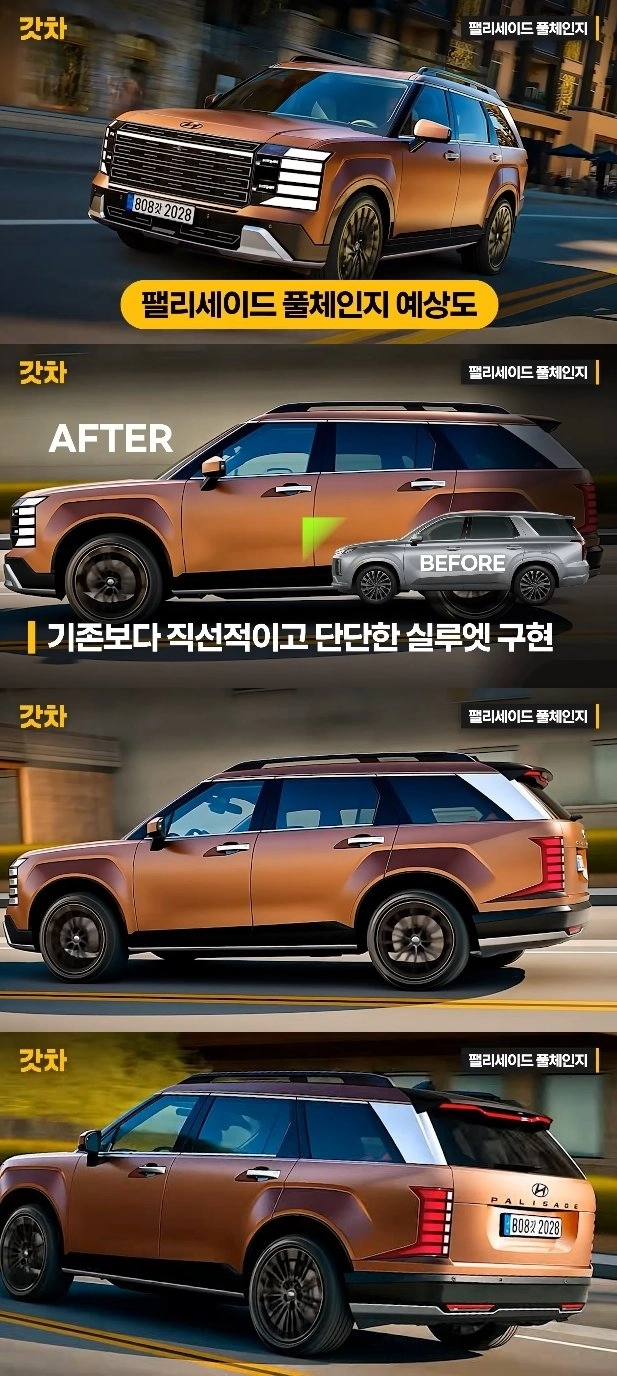 신형 펠리세이드 풀체인지 예상도