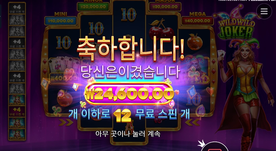 와일드 와일드 조커 12스핀