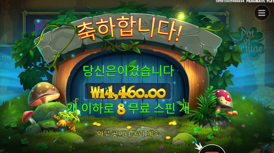 프라그마틱 팟 오브 포춘 14천원