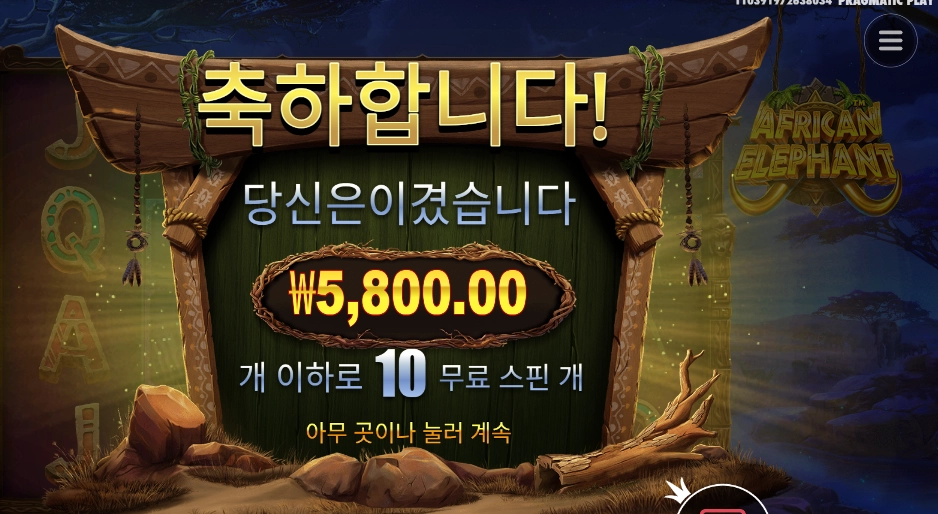 아프리칸 앨리펀트 10스핀