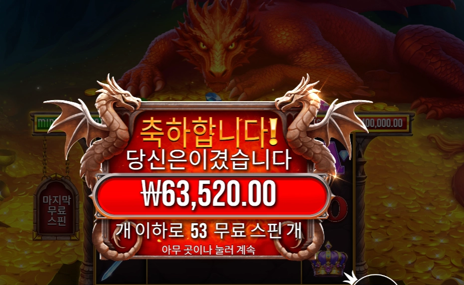 슬리핑 드래곤 53스핀