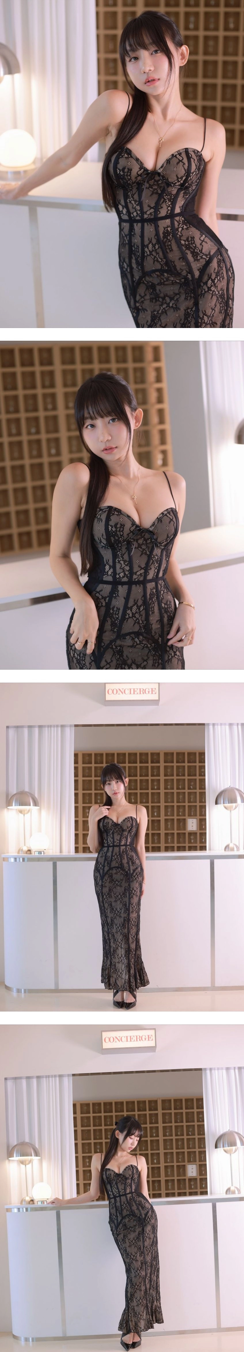 표은지 가슴골 시스루 착시 란제리 원피스로 드러난 베이글 매력