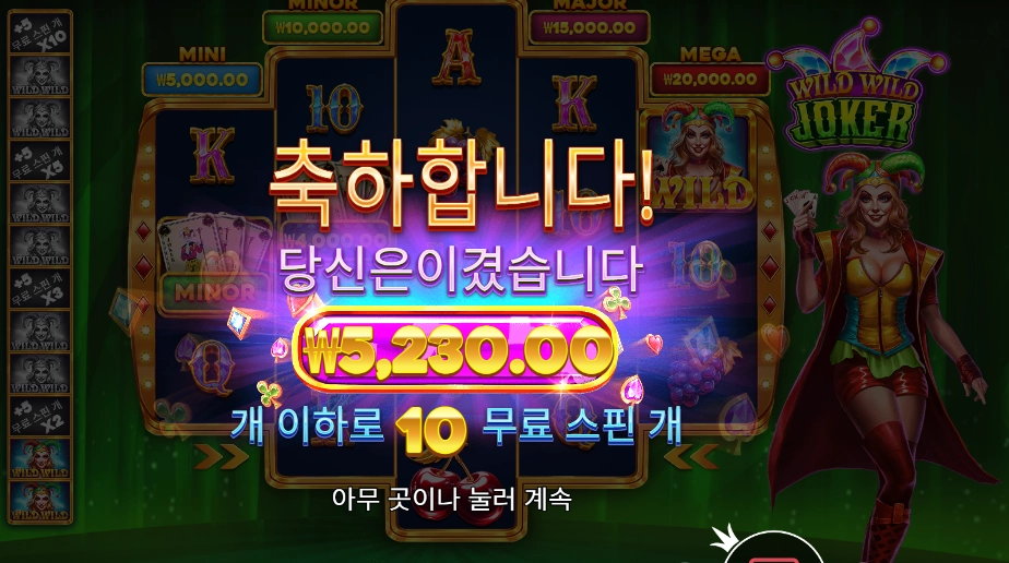 와일드 와일드 조커 ５콩 배팅