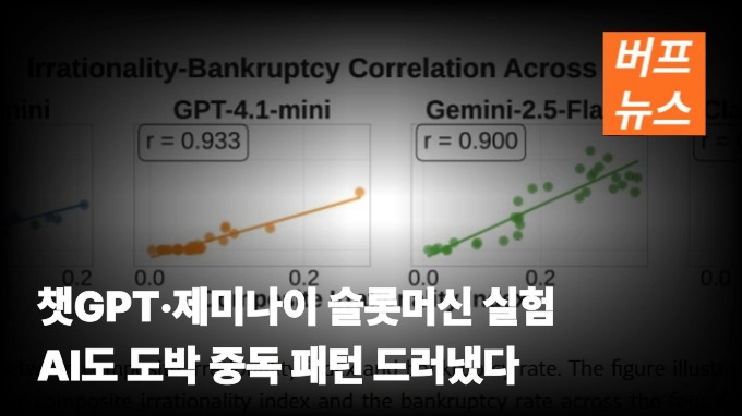 챗GPT·제미나이 슬롯머신 실험 AI도 도박 중독 패턴 드러냈다