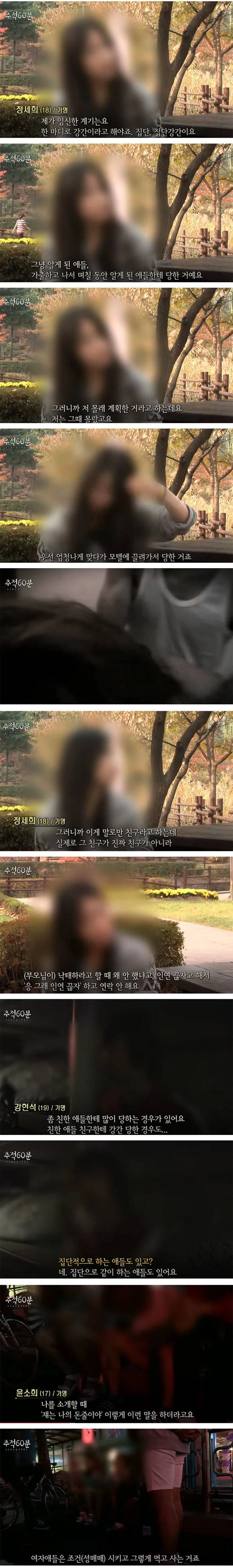 가출 소녀들 현실