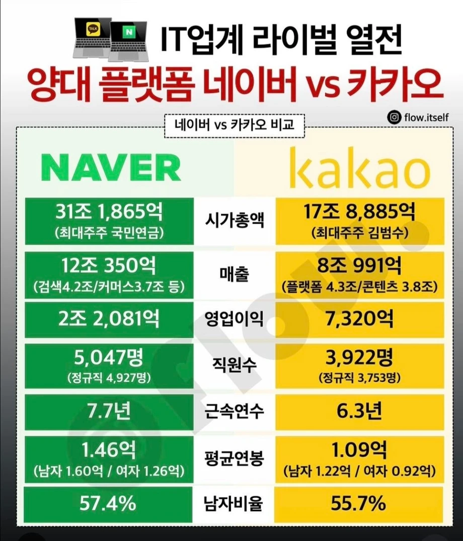 네이버 vs 카카오