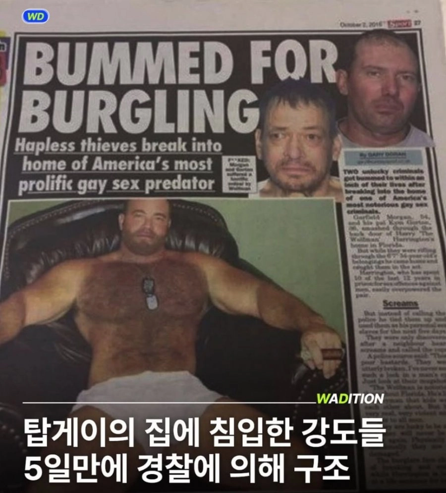 게이의 집에 강도하러 간 도둑의 최후