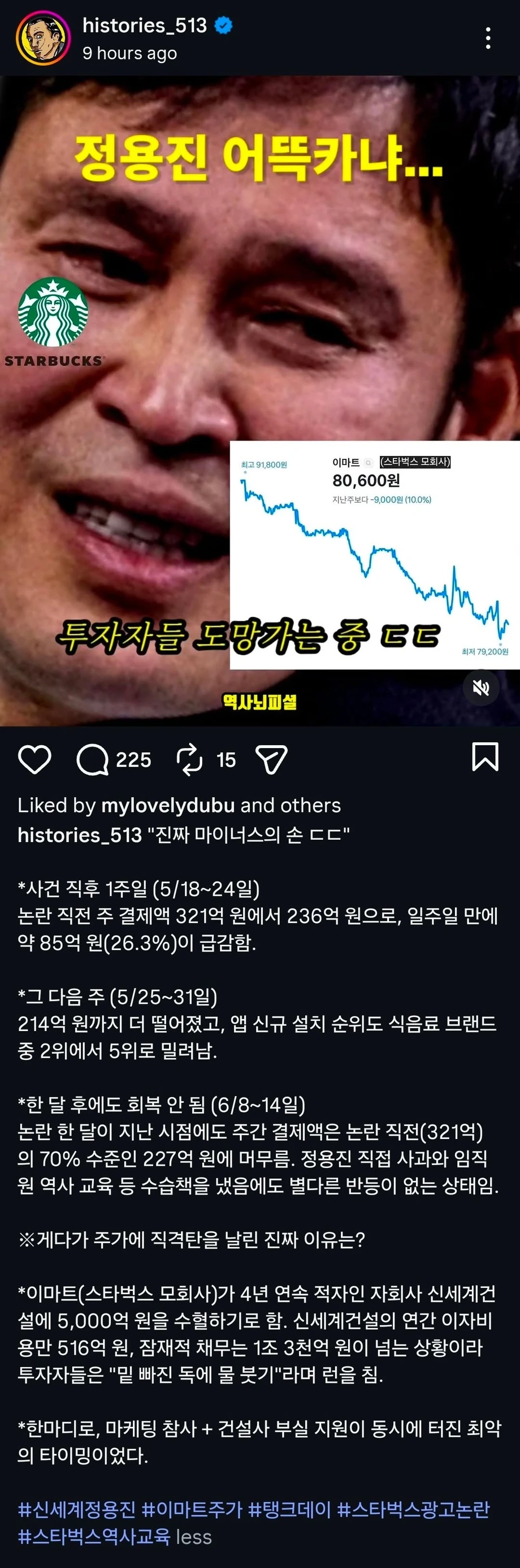 멸콩 정용진 근황