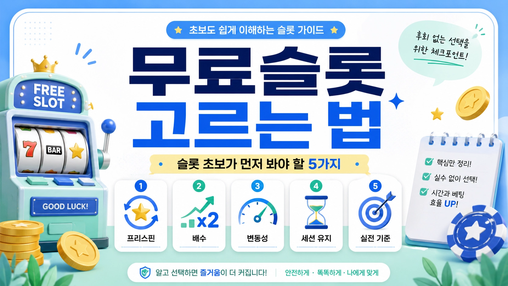무료슬롯 고르는 기준｜슬롯 초보가 먼저 봐야 할 5가지