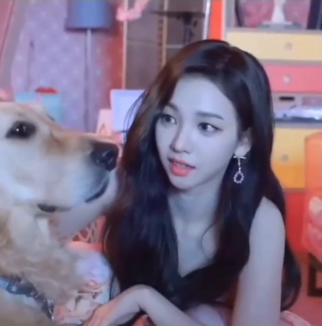 댕댕이도 서게 만드는 카리나 ㄷㄷㄷ