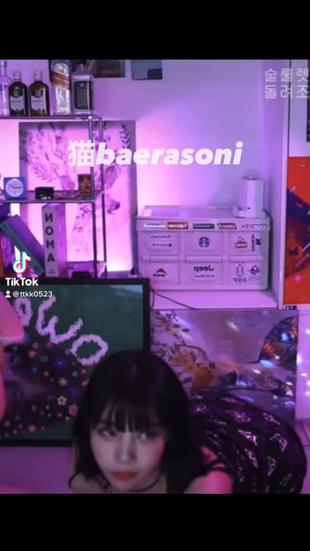 배라소니 고양이자세 리액션