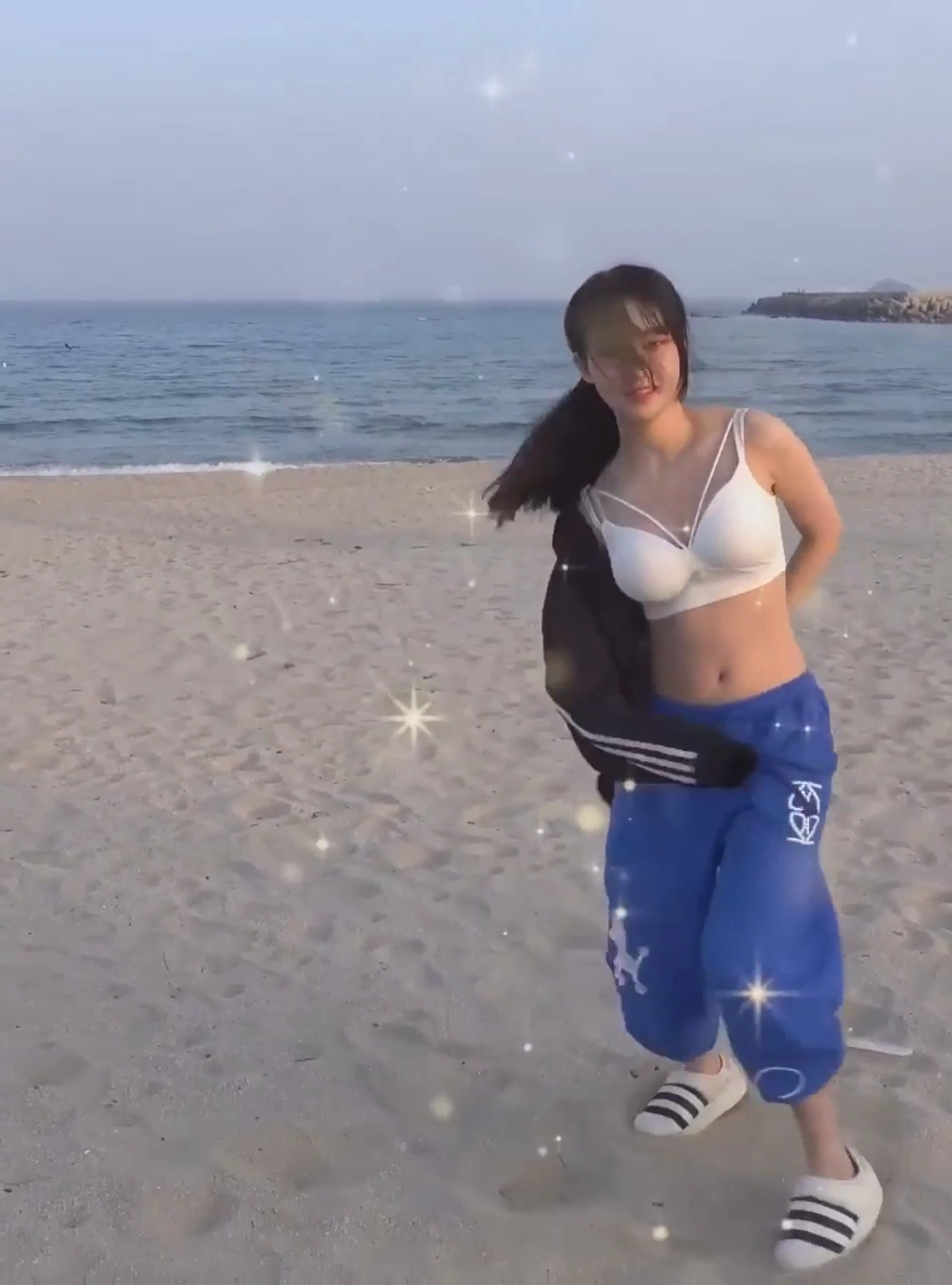수련수련 마젠타 해수욕장 비키니