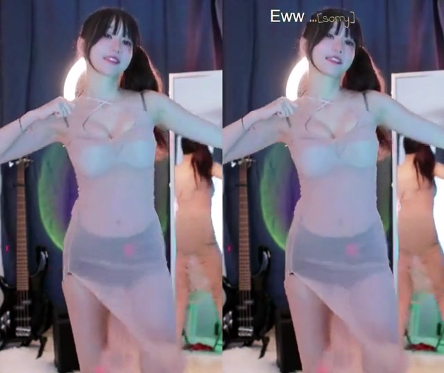 마젠타 전신 시스루 미시룩