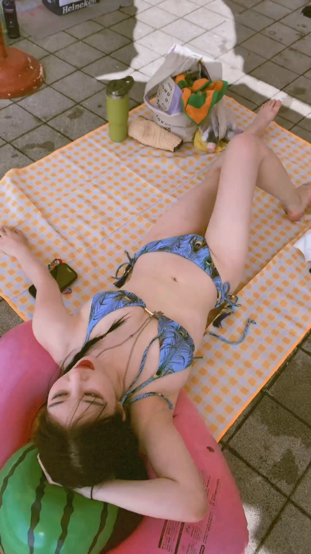 모델 우현 한강 수영장 비키니 벗방