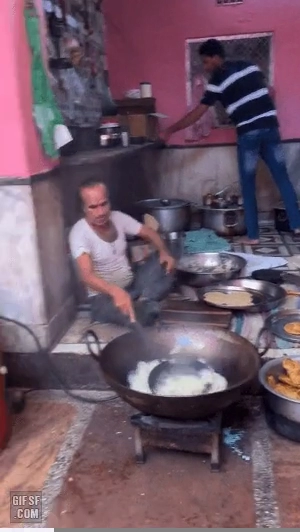 인도의 흔한 음식점 위생 수준